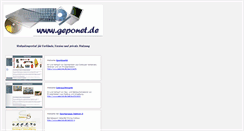 Desktop Screenshot of geponet.de